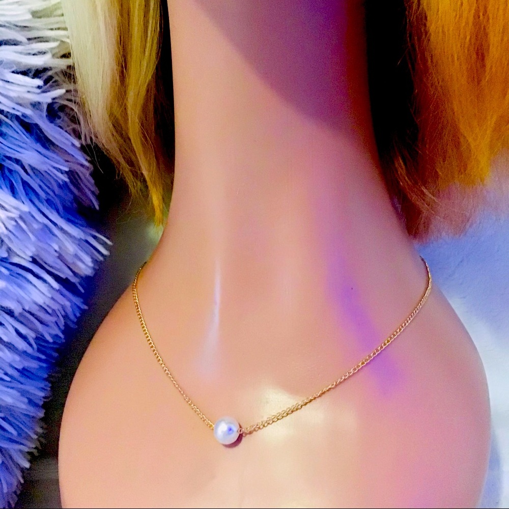 💋Very nice fashion gold color necklace pearl pendant